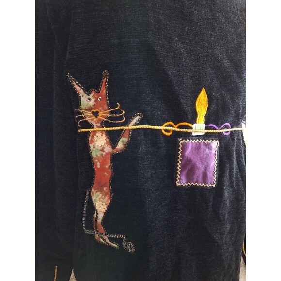 PURRIN ISLAND SPORTSWEAR Funny Cat Theme Blazer Jacket Women's XL Novelty Cat's - Picture 12 of 16